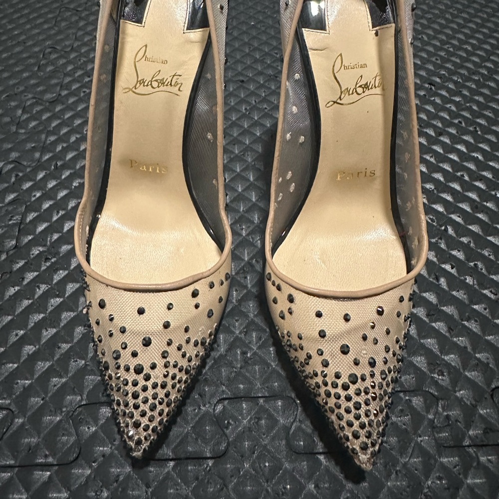 COPY - CHRISTIAN LOUBOUTIN Follies Strass Size 38 - Picture 13 of 14